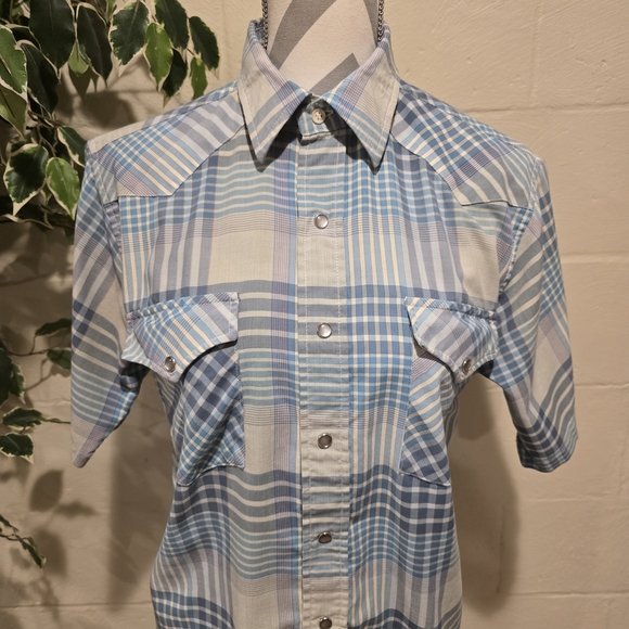 Vtg Pendleton High Grade Western Wear Shirt Multicolor Plaid Pearl Snap Sz M. - Picture 2 of 8